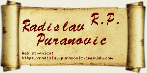 Radislav Puranović vizit kartica